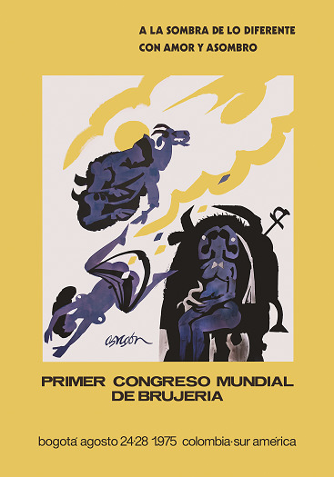 Pieza realizada por Alejandro Obregón Rosés para el Primer Congreso Mundial de Brujería, 1975